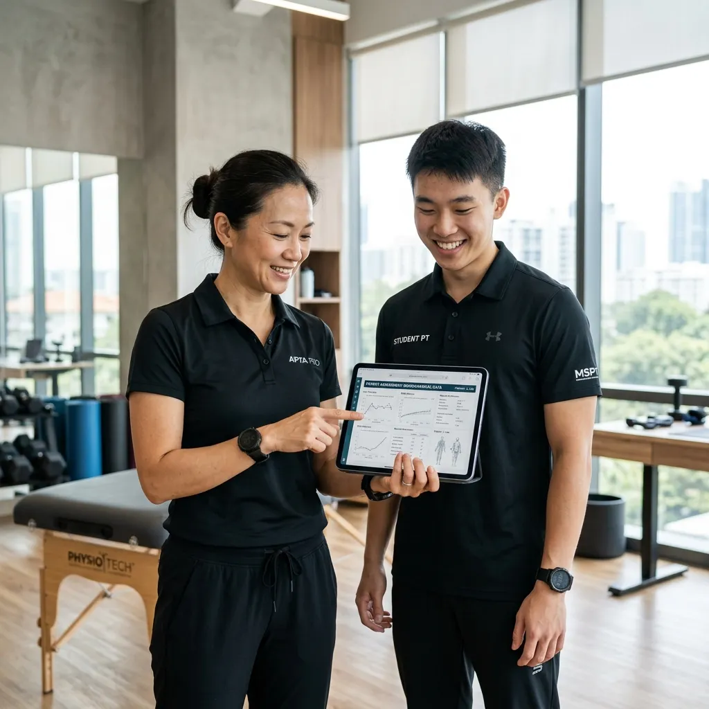 Stretch.vn Training - Instructor and student checking tablet